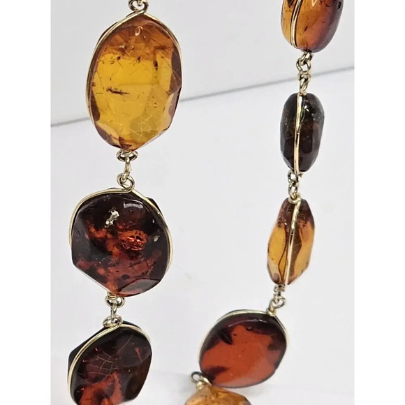 Vintage Handmade Delicate Large Amber Necklace [Variable Sizes] *Read Desc* - Picture 6 of 12